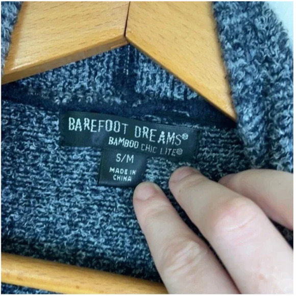 Barefoot‎ Dreams Bamboo Chic Lite Open Cardigan Sweater Size Small / M - Picture 3 of 4